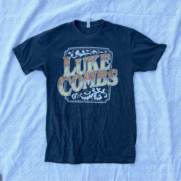 tee shirt Tops - Luke Combs Graphic T-Shirt - Gray